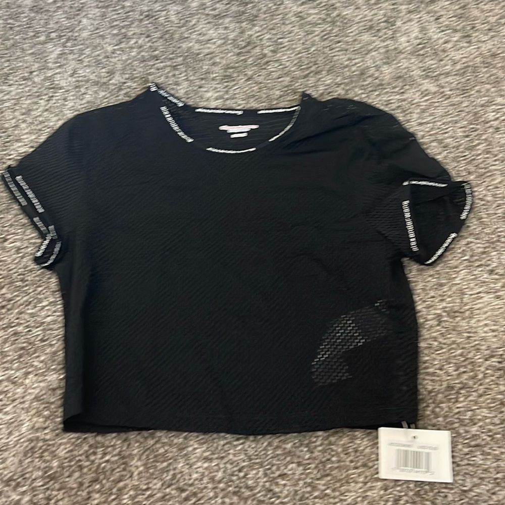 Alexander wang mesh crop top black